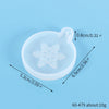 A clear silicone mold with a festive Christmas snowflake design used for jewelry and craft projects.