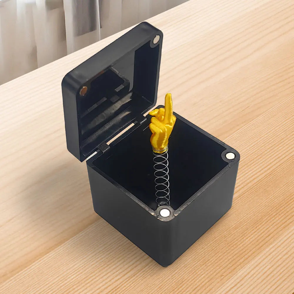 Middle Finger Surprise Gift Box - Funny Prank Toy for Desk & Gag Gifts