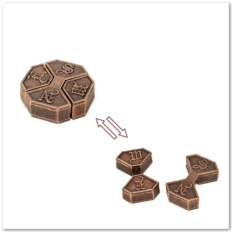 Classic IQ Metal Brain Teaser Puzzle Set