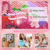 A diamond painting kit featuring round and square diamonds creating a moonlit tree landscape art piece.