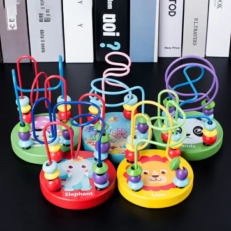 Montessori Wooden Bead Maze Toy for Toddlers