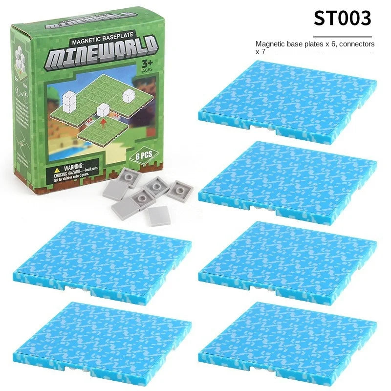 Magnetic Building Block Base Plates for Creative Play