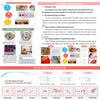 A set of 6-piece DIY cross-stitch bookmark craft kit showing various threads and stitches.