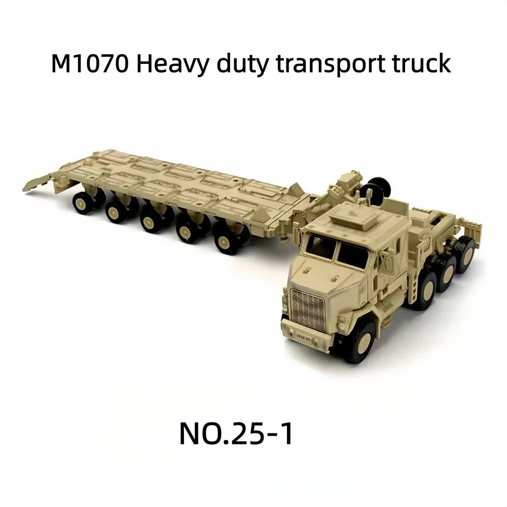 M1070 Heavy duty transport truck model in tan color shown from the side.
