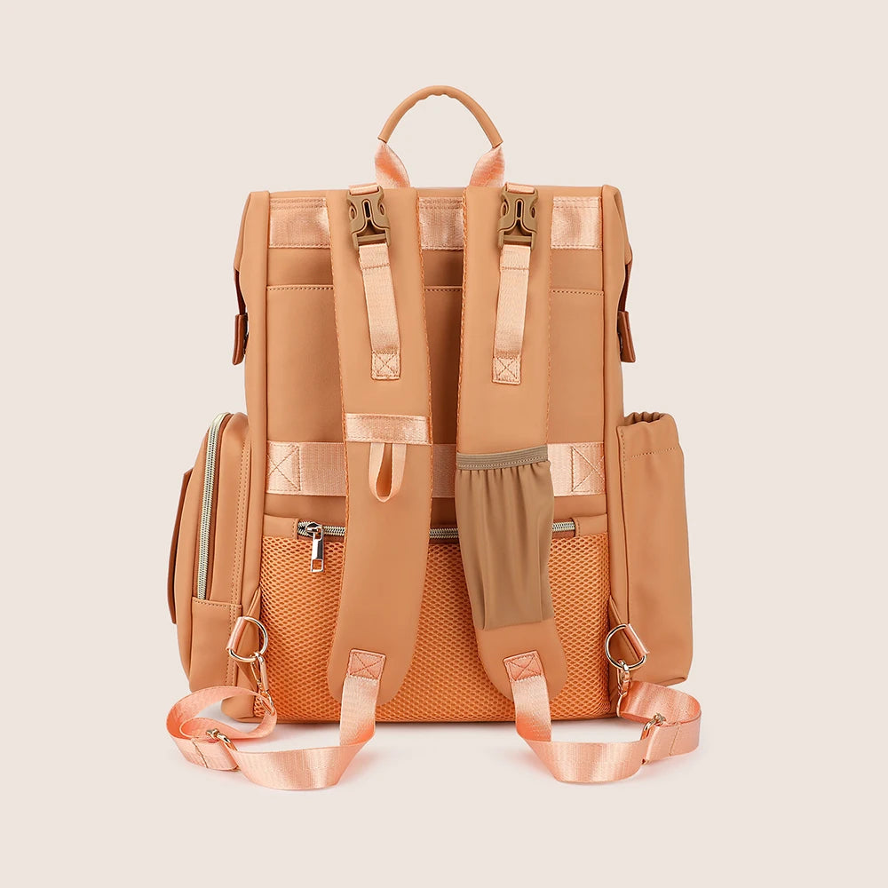 Minimalist Diaper Backpack with Insulated Pockets