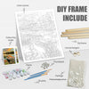 Cherry Blossom Paint by Numbers Kit for Adults – Japanese Scenery Art on Canvas