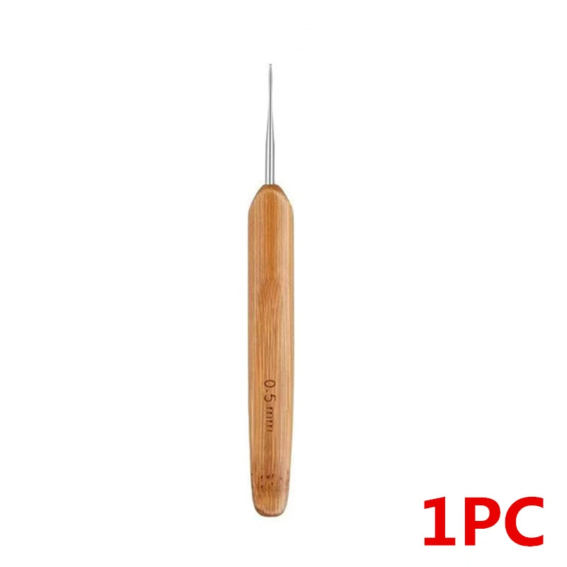 Professional Dreadlock Crochet Hook Needle with Wooden Handle
