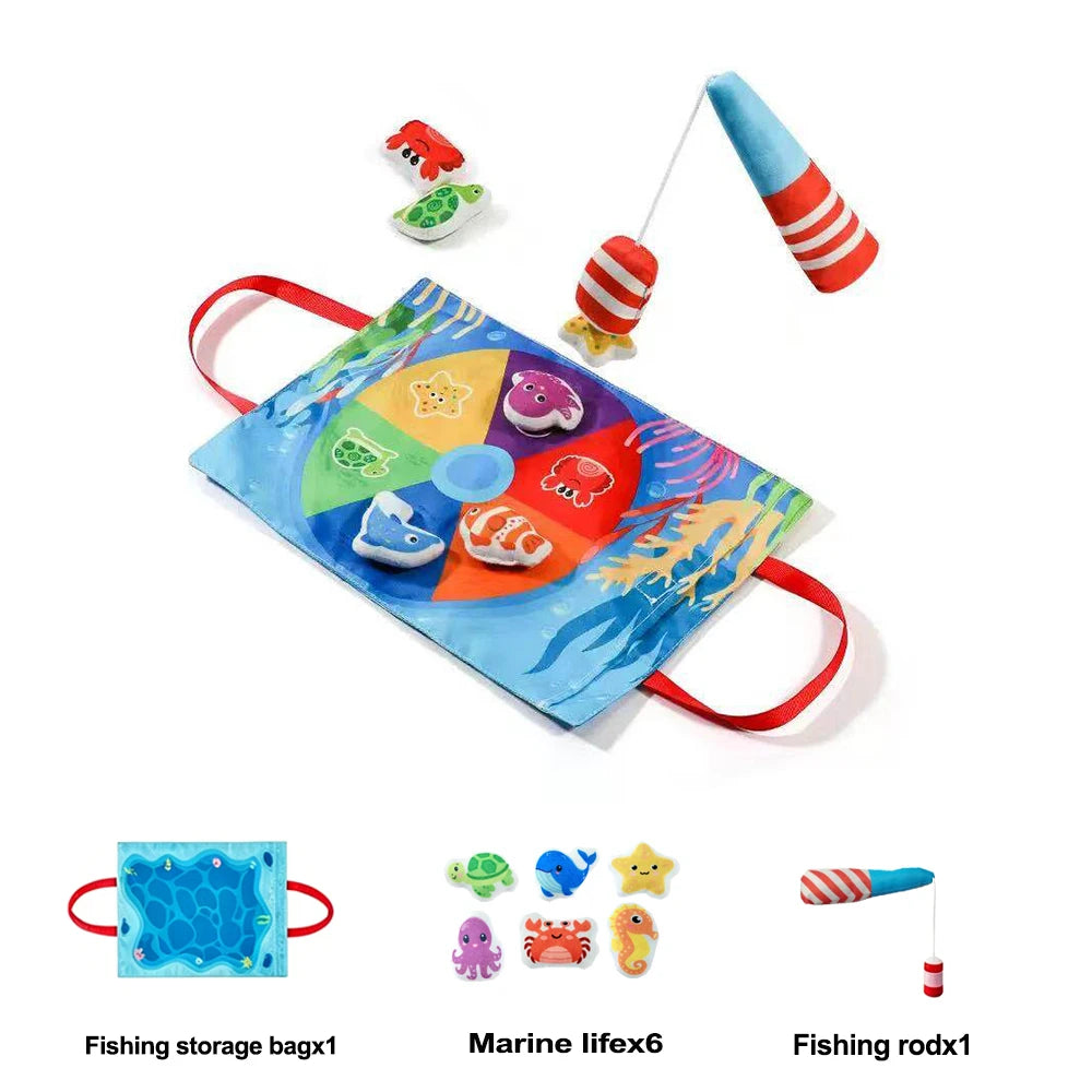 Montessori Fabric Fishing Game for Kids