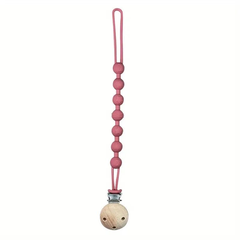 Silicone Baby Pacifier Clip with Teether