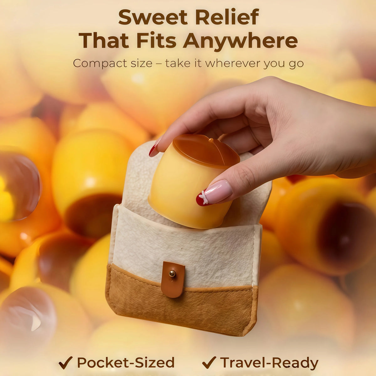 Caramel Pudding Stress Ball with Satisfying ASMR Squish
