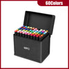 Dual-Tip Alcohol Art Markers – 24 to 262 Color Sets for Illustration & DIY
