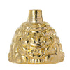 Handcrafted Aztec death whistle in gold with an eerie scream sound.