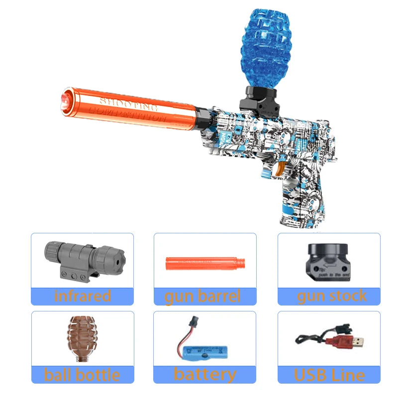 Electric Blaster Gun with Soft Bullets for Kids