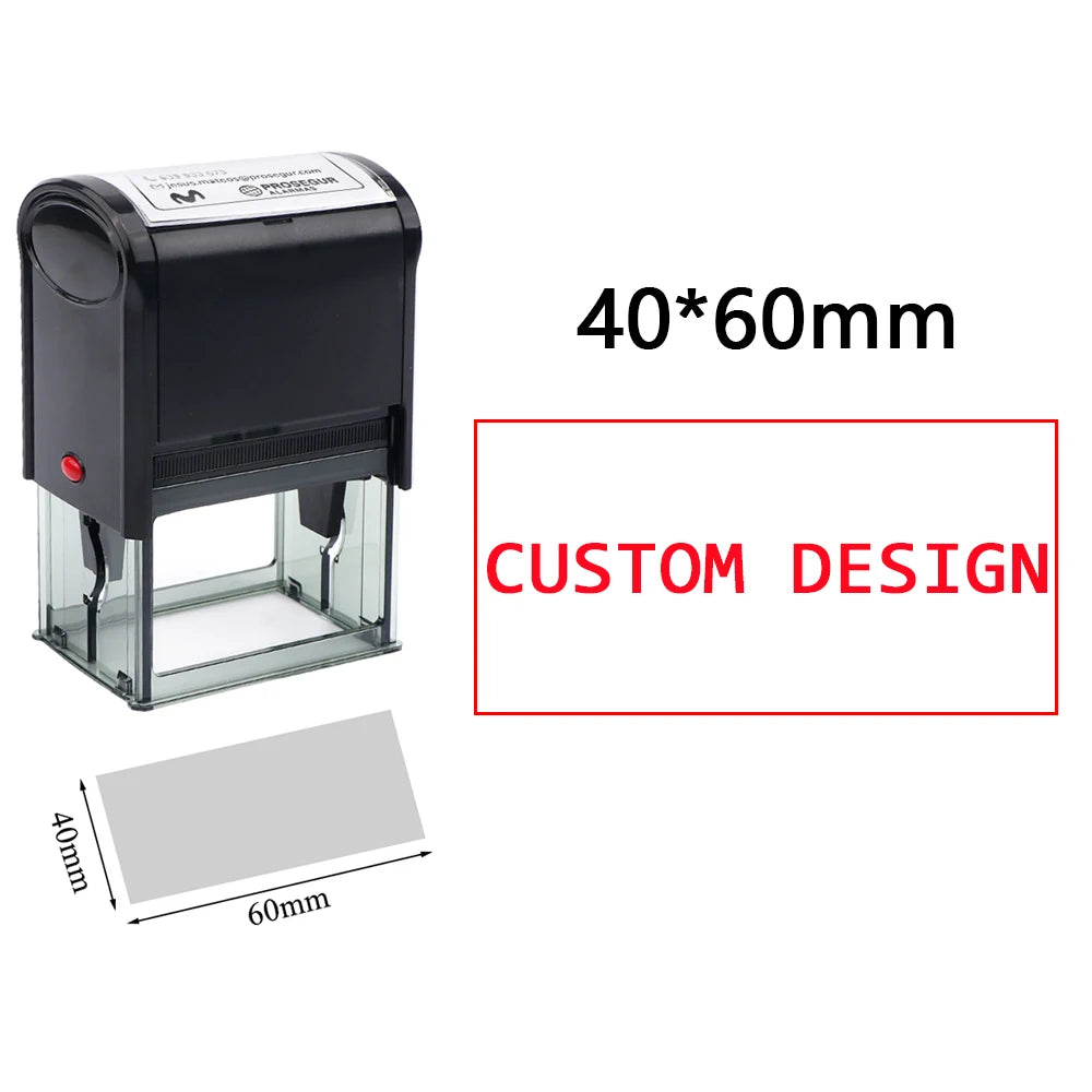 Customizable Self-Inking Rubber Stamp