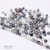 Faceted Round Crystal Glass Beads - 8mm Mixed Colors, 30-Pack