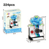 Retro Camera Building Blocks Set with Flower Bonsai Design