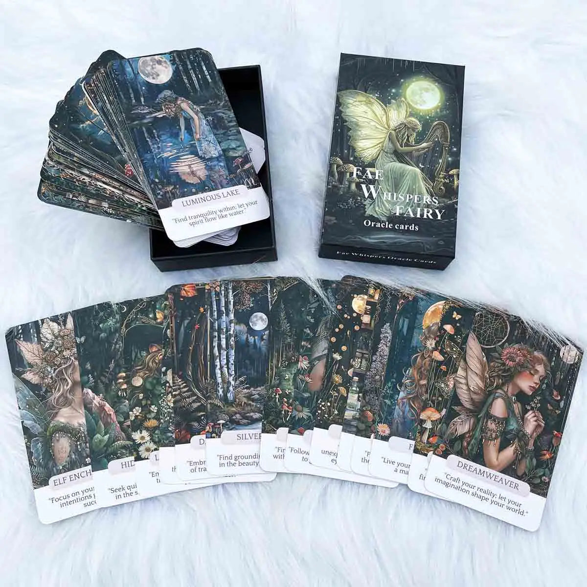 Fae Whispers Oracle Card Deck - 54 Enchanting Cards for Spiritual Guidance