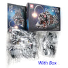 A box and plastic bag containing a mechanical lantern fish building set model kit.