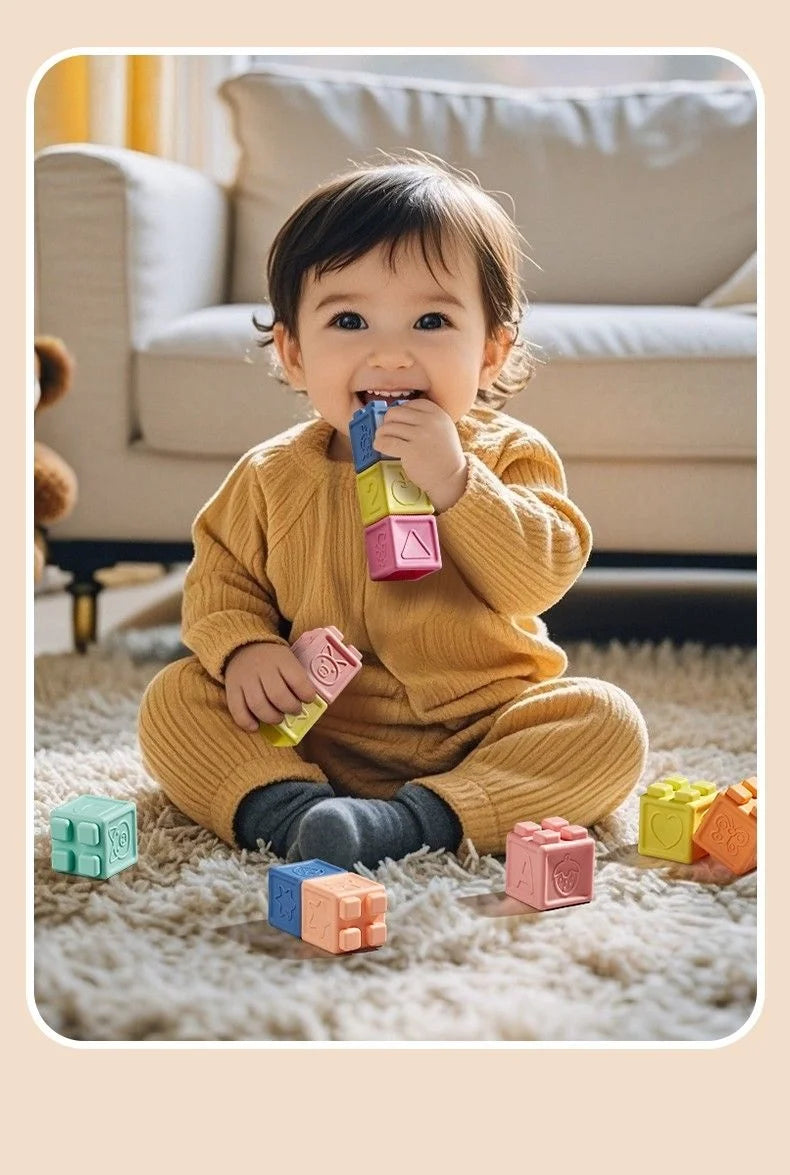 Soft Rubber Teething & Grasping Balls for Babies