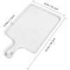 A white flexible silicone resin casting mold with a rectangular base and a curved handle.
