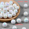 Iridescent Acrylic Round Beads for Jewelry Making (16mm, 20-Pack)