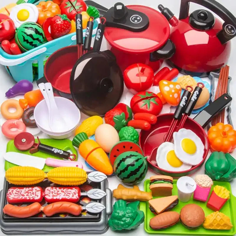 Pretend Play Food Cutting Set for Kids – Educational Fruit & Vegetable Toy