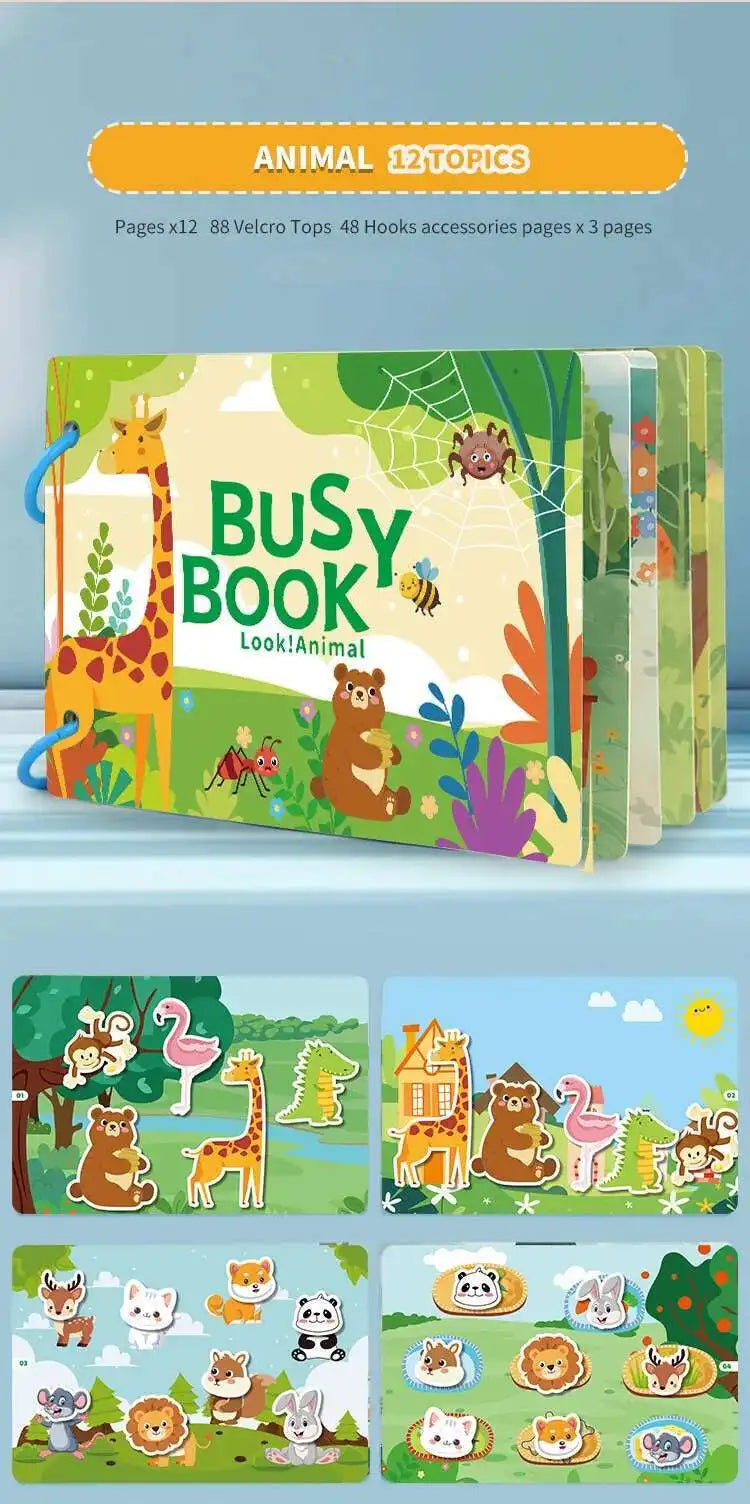 Montessori Quiet Busy Book for Early Learning