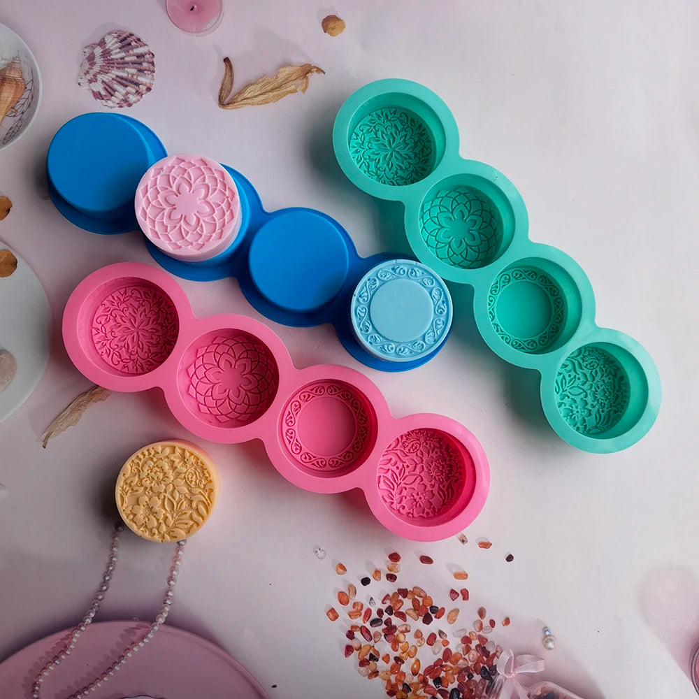Floral Silicone Soap Mold Set for DIY Crafting