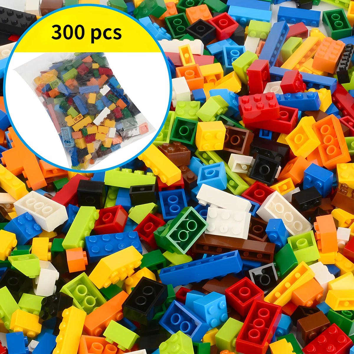 Creative Building Blocks Set – 300 to 1000 Pieces