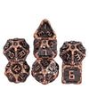 Steampunk Metal Dice Set - 7-Piece Polyhedral RPG Dice