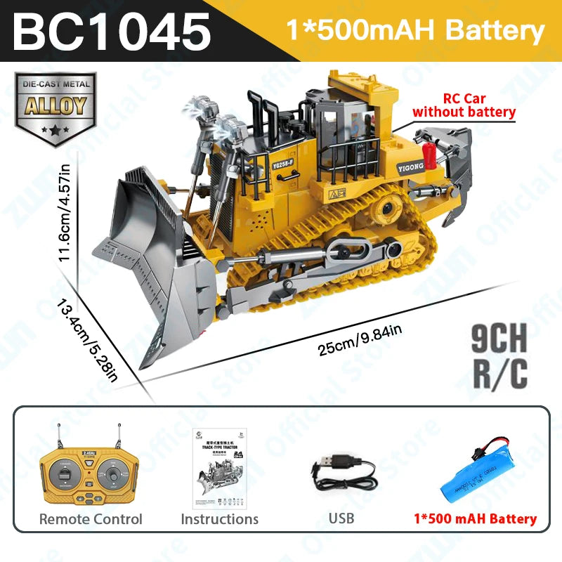 2.4G Remote Control Excavator with Lights and Sound Effects