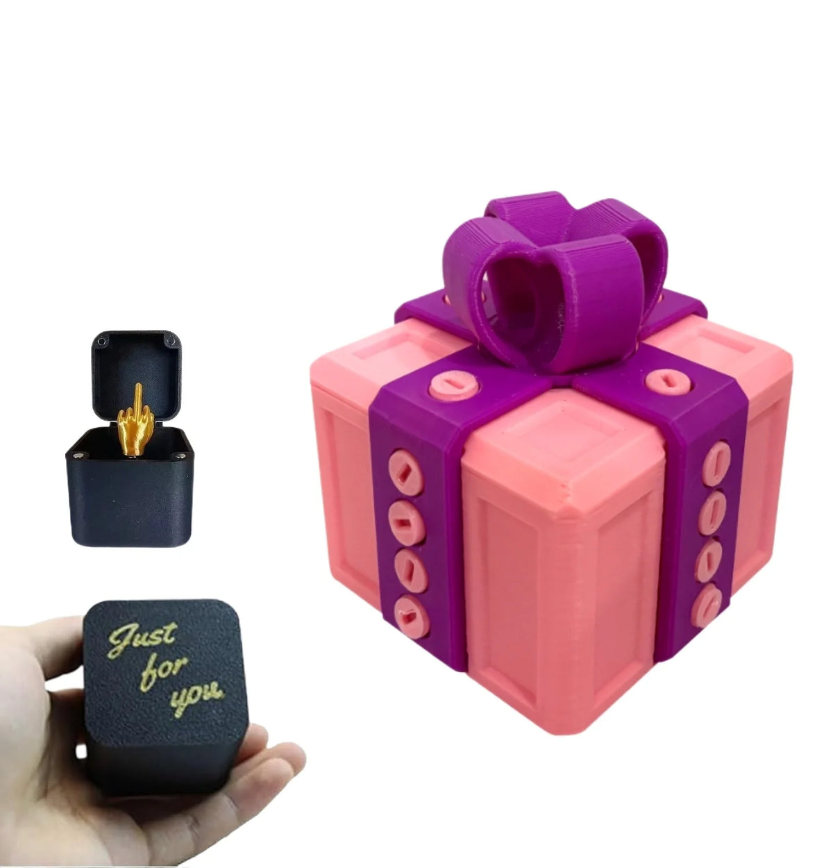 Annoying Present Prank Box with Pop-Up Middle Finger