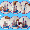 A DIY animal balloon craft kit showing various components and finished products of octopus and monster making sets.