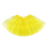 Yellow sparkling princess tutu dress for girls with a sheer tulle skirt