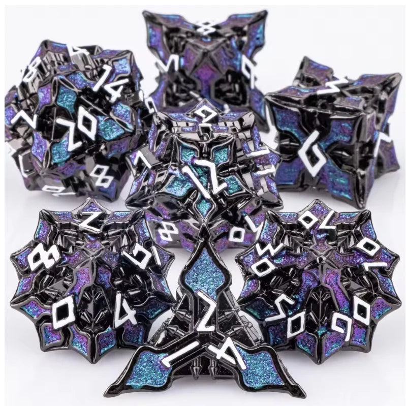 Metal Polyhedral Dice Set for Tabletop RPGs