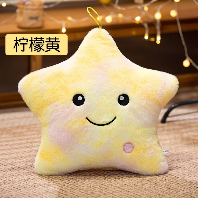 Glowing Star Pillow with Soft LED Light