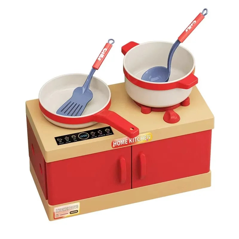 Kids Pretend Play Kitchen Set with Pots and Accessories