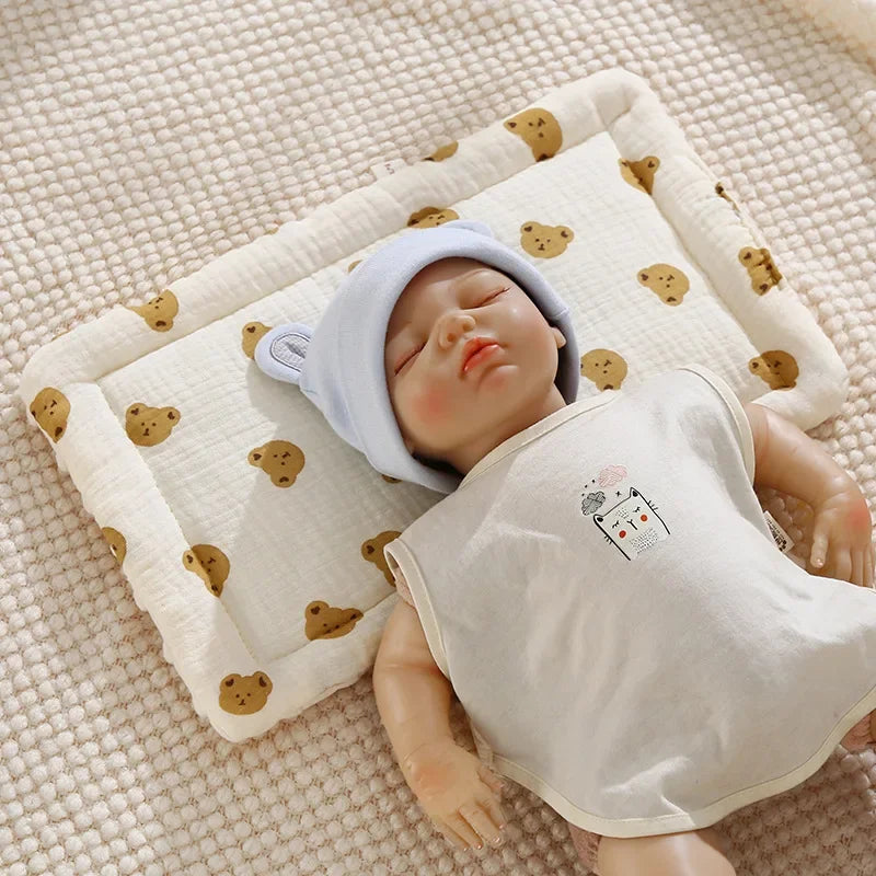 Breathable Four-Season Baby Pillow with Soft Cotton Cover