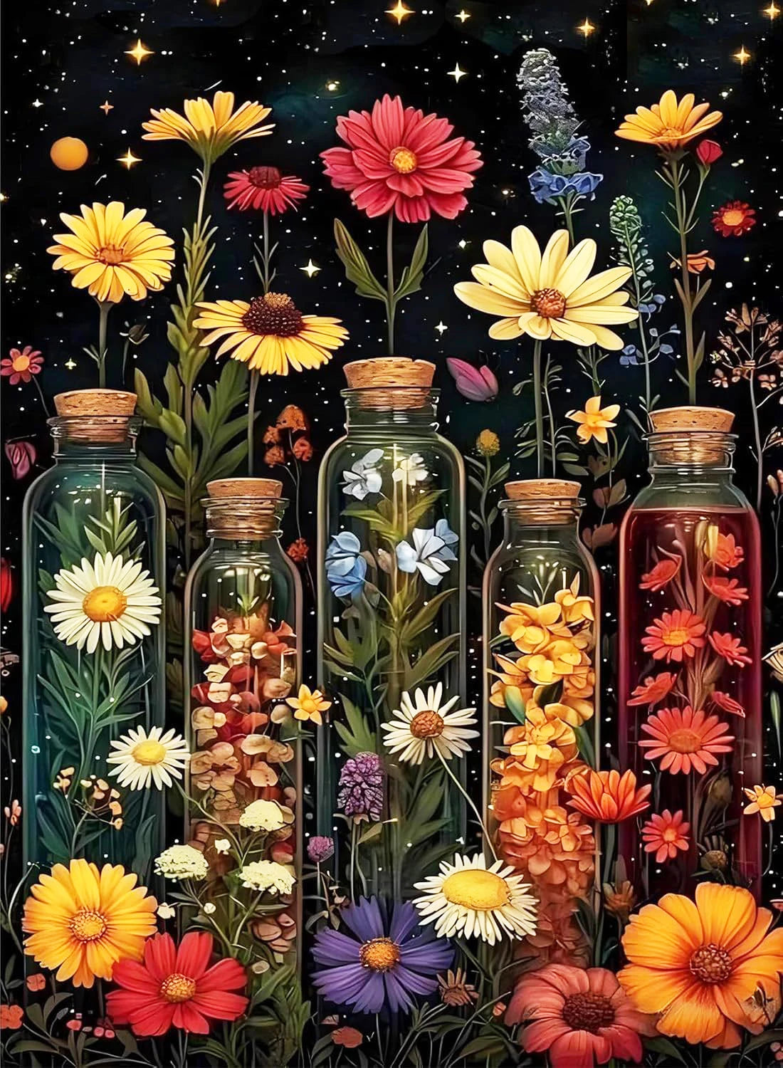 Floral Diamond Painting Kit for Adults & Beginners