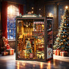 DIY Book Nook Kit – Christmas Shop Miniature Wooden Model with Lights