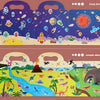 A set of reusable vehicle stickers featuring various animals and vehicles for toddlers.