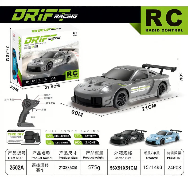 1:24 Scale RC Drift Car – High-Speed Remote Control Sports Car