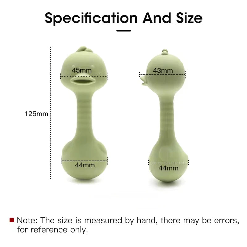 Rabbit Ear Silicone Baby Rattle & Teether Set