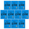 Pack of 15 electric guitar strings with nickel wound bright tone for a six-string set