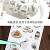 Roll of decorative masking tape featuring happy life and enjoy life phrases
