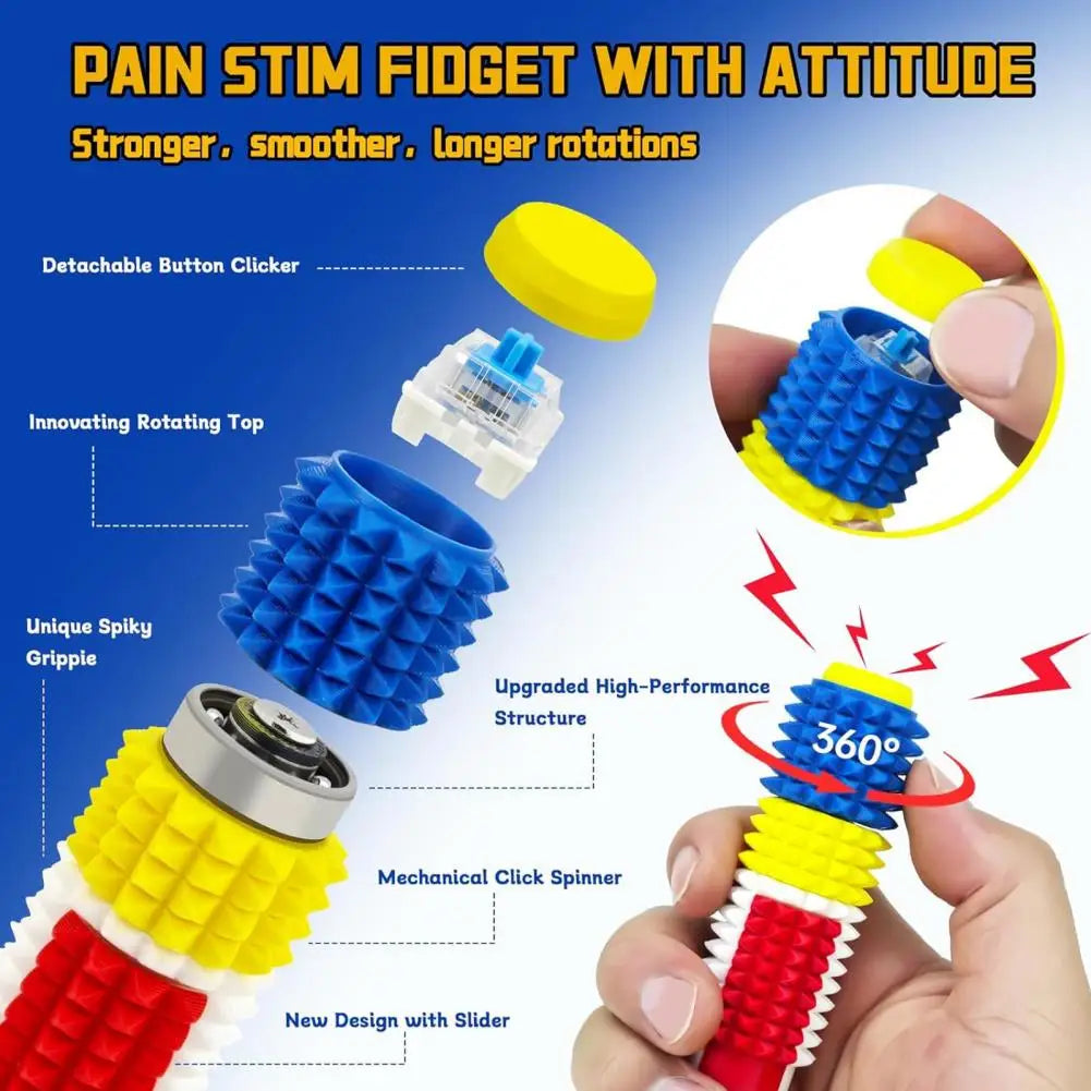 5-in-1 Spiked Roller Fidget Toy for Stress Relief and Focus