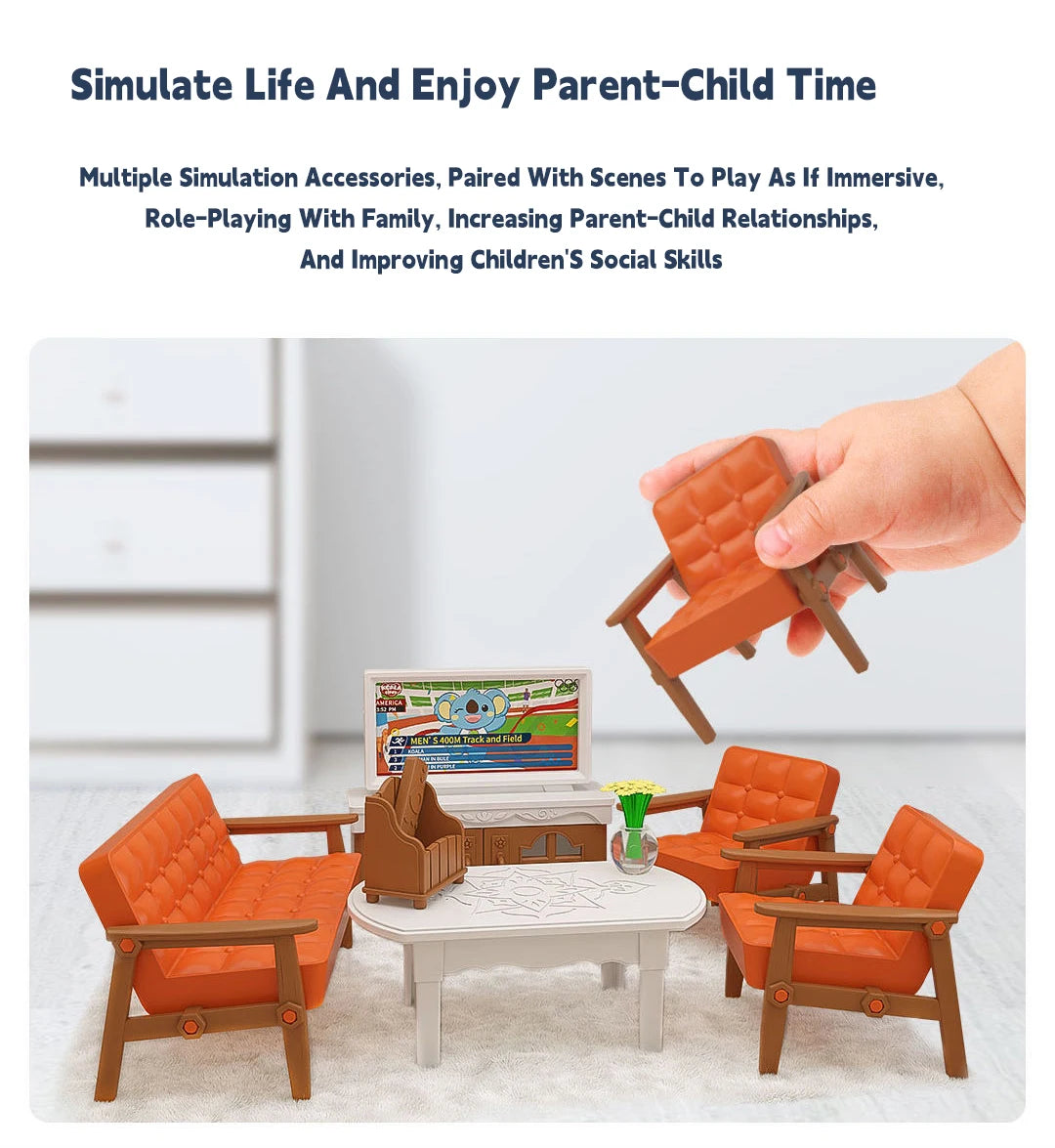 1:12 Dollhouse Furniture Set – Forest Animal Family Miniature Collection