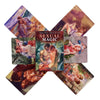 A collection of tarot cards depicting sensual and magical themes, arranged in a star shape.