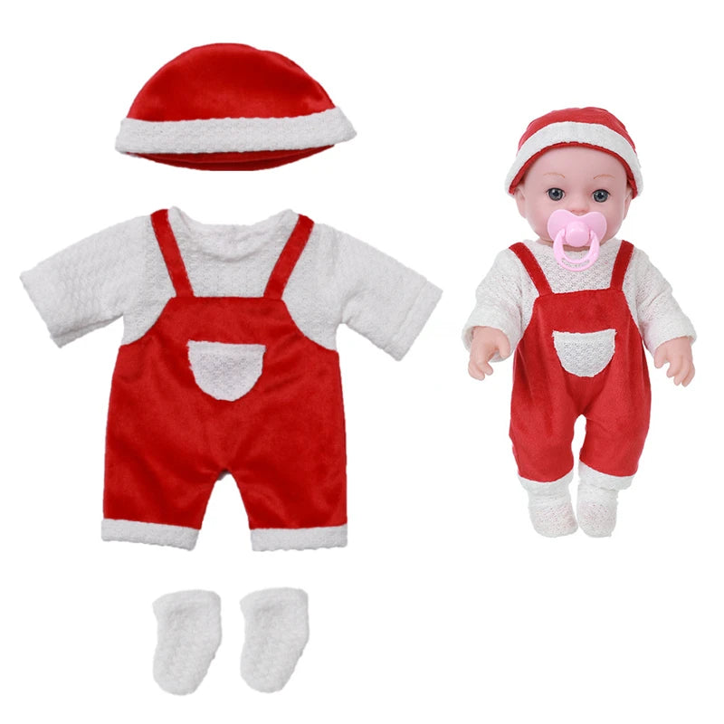 Cozy Cartoon Bear Winter Pajamas for 12-Inch Reborn Dolls