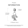 Sterling silver charm beads featuring a Eiffel Tower design and a small pendant.